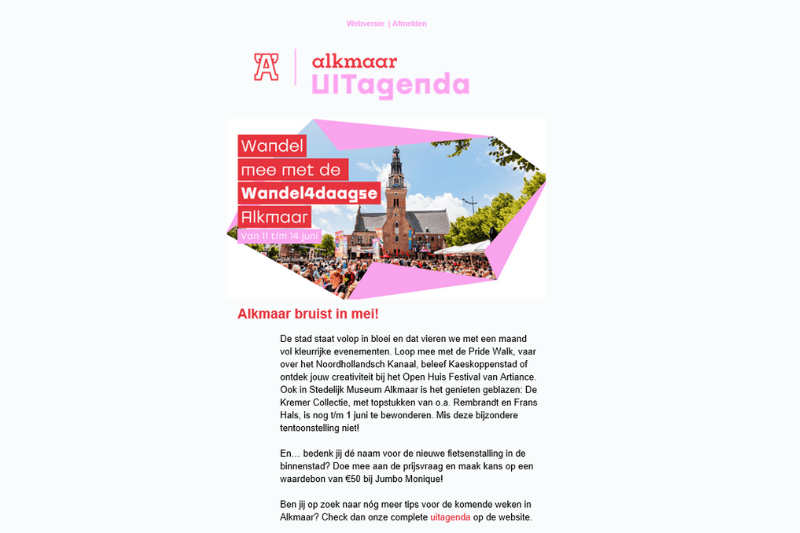 Alkmaar Prachtstad nieuwsbrief